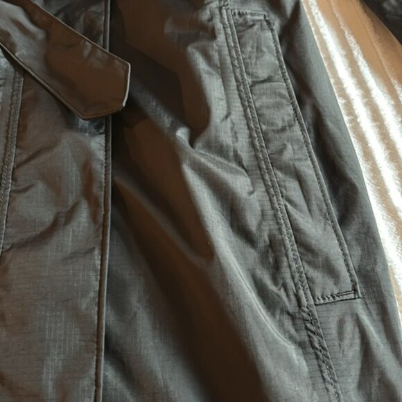 THE NORTH FACE WOMENS BLACK DIONE HYVENT RAIN JACKET TRENCH COAT BLACK SZ S/P - Picture 4 of 9